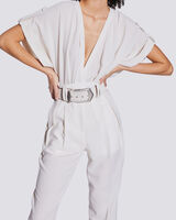 CASPIAN RELAXED V NECK JUMPSUIT image number null